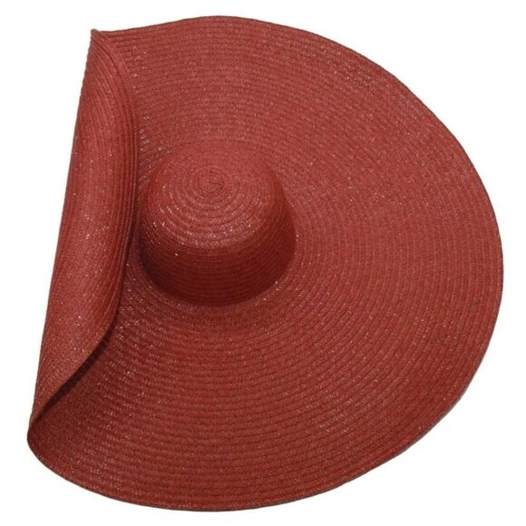 Oversized Floppy Straw Hat Available in 8 Colors main image 7